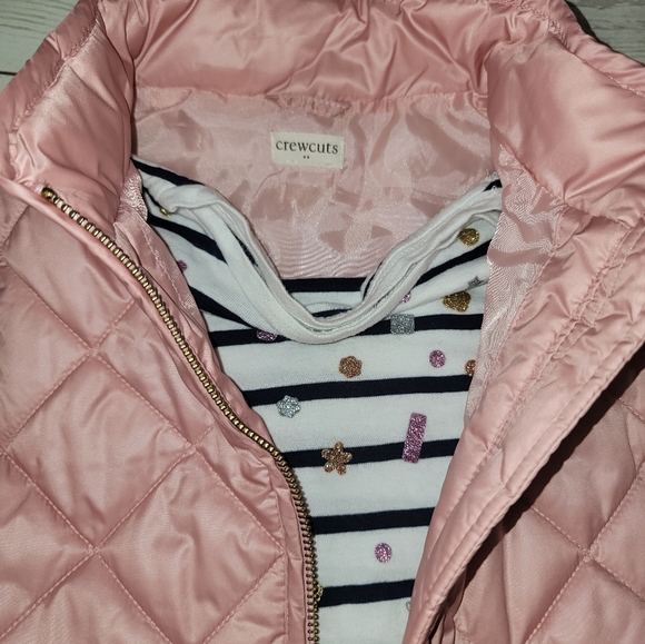 Girls size 8 Crewcuts (JCrew) vest and long sleeve shirt - Picture 2 of 4